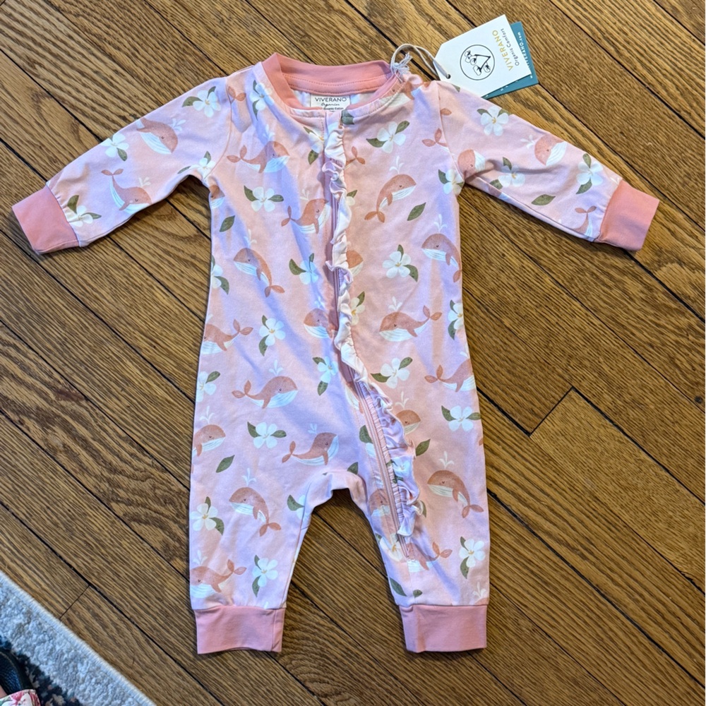 Viverano Organica Floral One Piece - Size 0-3 Months - NWT